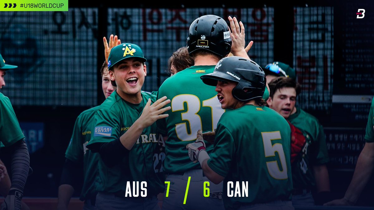 TeamAusBaseball's tweet photo. WE DID IT!

We're through to the super round and we'll take a pair of wins with us!

RECAP: https://t.co/8L5u3cZ1fk #U18WorldCup https://t.co/7qM5aHQjPz