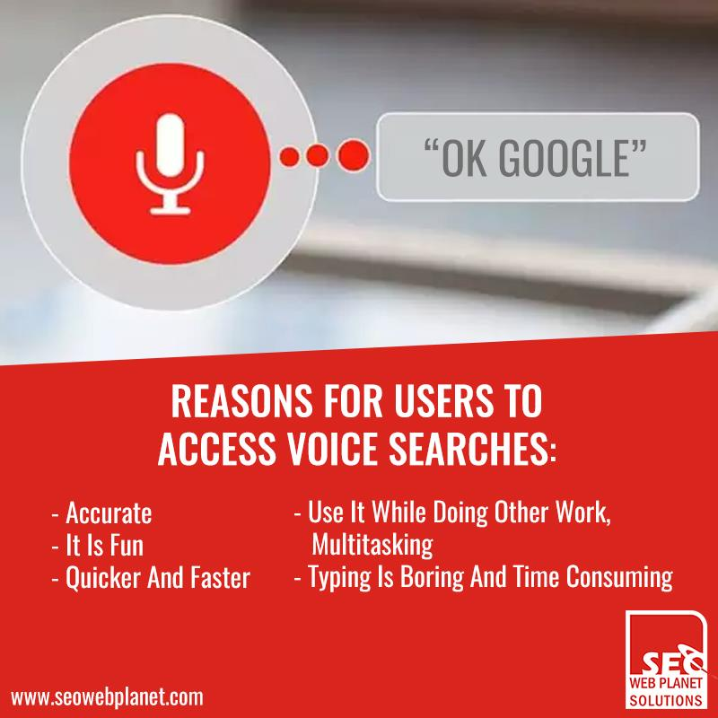 seowebplanet's tweet image. Hence, it is essential that we create content that is optimized for voice search. For digital marketing services visit: seowebplanet.com
#VoiceSearch #OnlineSearch #VoiceOptimization #seo #searchengineoptimization #DigitalMarketingTips #DigitalMarketingAgency