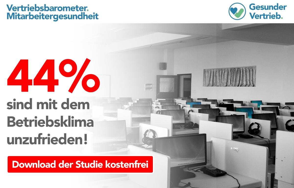 GVertrieb's tweet image. 😦 Spannungsfeld Betriebsklima beeinflusst das Betriebsklima!

Das 1. Vertriebsbarometer Mitarbeitergesundheit ... SPANNENDE, BISHER EINZIGARTIGE INSIGHTS seit 01.09. zum Download online! 

#Vertrieb #Sales #GesunderVertrieb #BGM #Mitarbeitergesundheit #Führung #Betriebsklima…