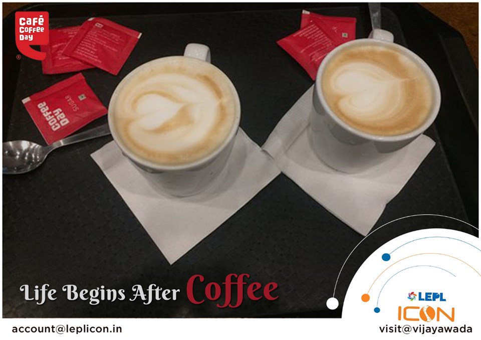 lepliconvja's tweet photo. Life Begins After Coffee!!

Visit Cafe Coffee Day at LEPL ICON in Vijayawada.

#ccd #cafecoffeeday #coffee #vijayawada https://t.co/54NQTumCGa