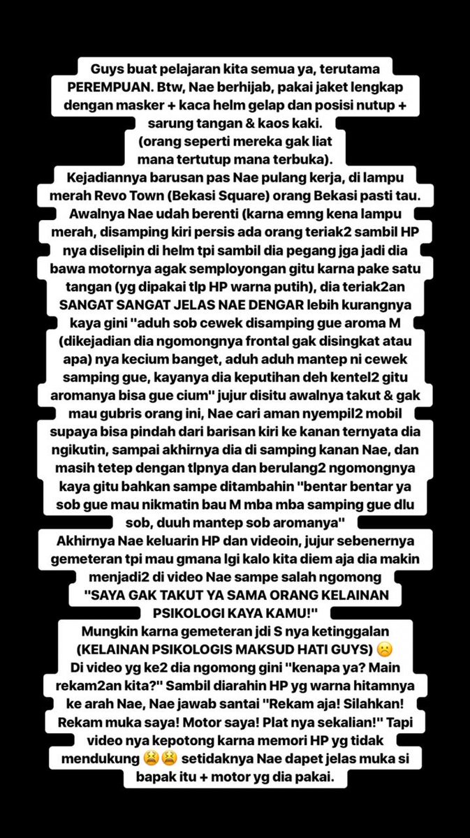 Baru kejadian kemarin sore,tmn gue plng kerja naik motor dgn pakaian tertutup semua dari atas kepala sampai kaki.