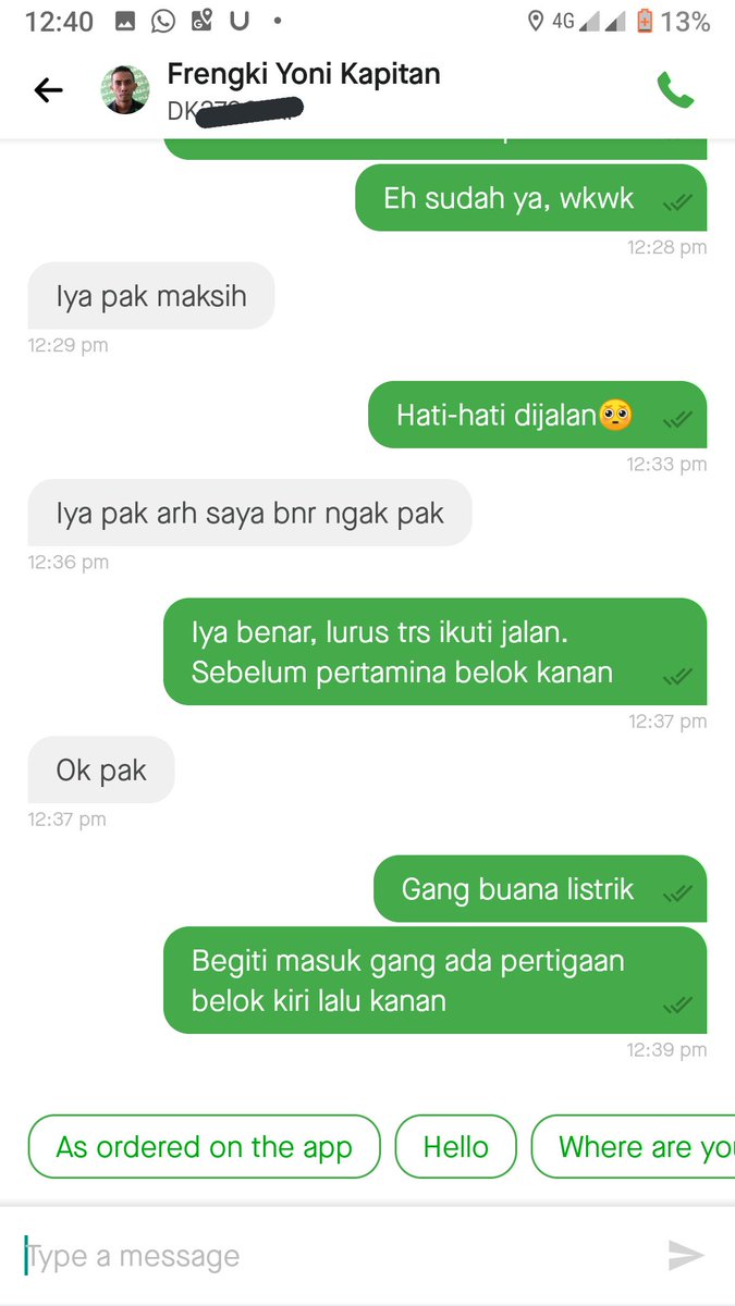 Dapet driver gojek yang baru pertama kali kerja, serasa jadi penunjuk arah😂😂