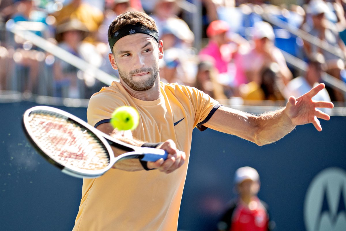 ians_india's tweet photo. Bulgaria's #GrigorDimitrov made it to his maiden #USOpen semi-final after registering his first-ever win over Swiss legend #RogerFederer in what turned out to be an epic quarter-final clash at the Flushing Meadows.

Photo: IANS https://t.co/n2ek72uHAT