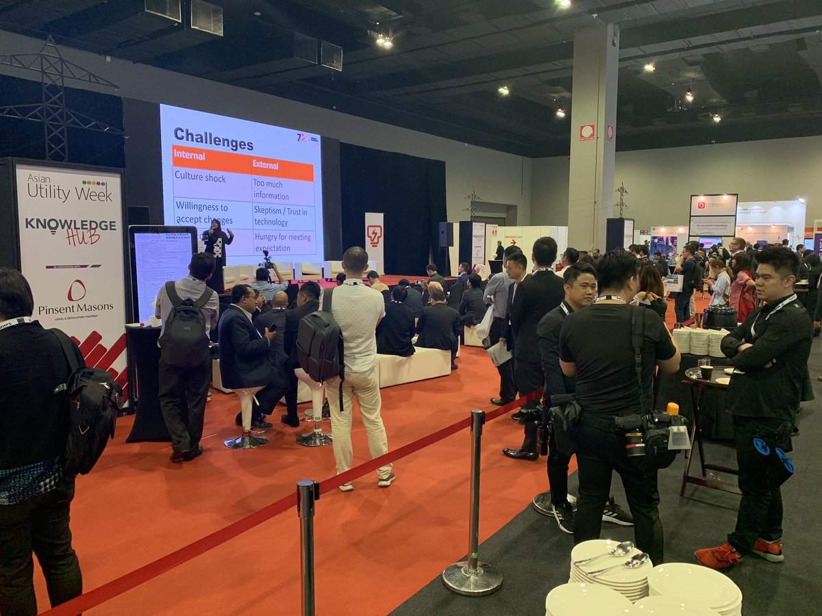 Popular session happening now at <a href="/AsianUtilityWk/">Asian Utility Week (We are moving. See our pin.)</a>. Datin Sri Laila from <a href="/Tenaga_Nasional/">Tenaga Nasional</a> talks about #digitalisation of #customer #billing experience via #smartmeter deployment. Join us right here at the Knowledge Hub Hall 2. ##ASUW19