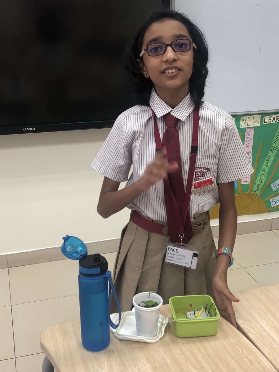 Khushboo__Batra's tweet photo. wn students show interest and take charge of their own learning magic happens. Meet Tanya of #cool5A showing and telling us what kept her busy this summer break:)yay! The first project for the innofest from gr5 is here. It’s the ‘soil wetness tester’ @InnovationNms https://t.co/KvmEdr65ay