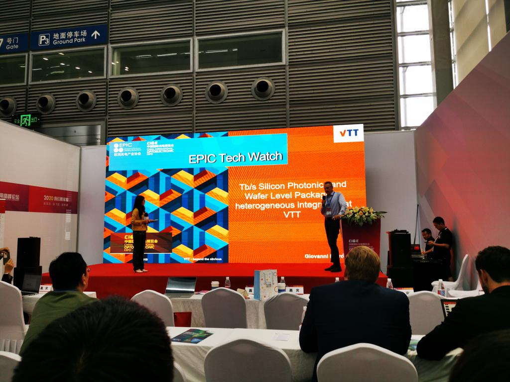 orsila's tweet photo. @VTTFinland @LIGENTECPIC talking #CIOE2020 @EPICassoc silicon Photonics enable 4m3 in 1cm3 today https://t.co/LbwMirQo3o