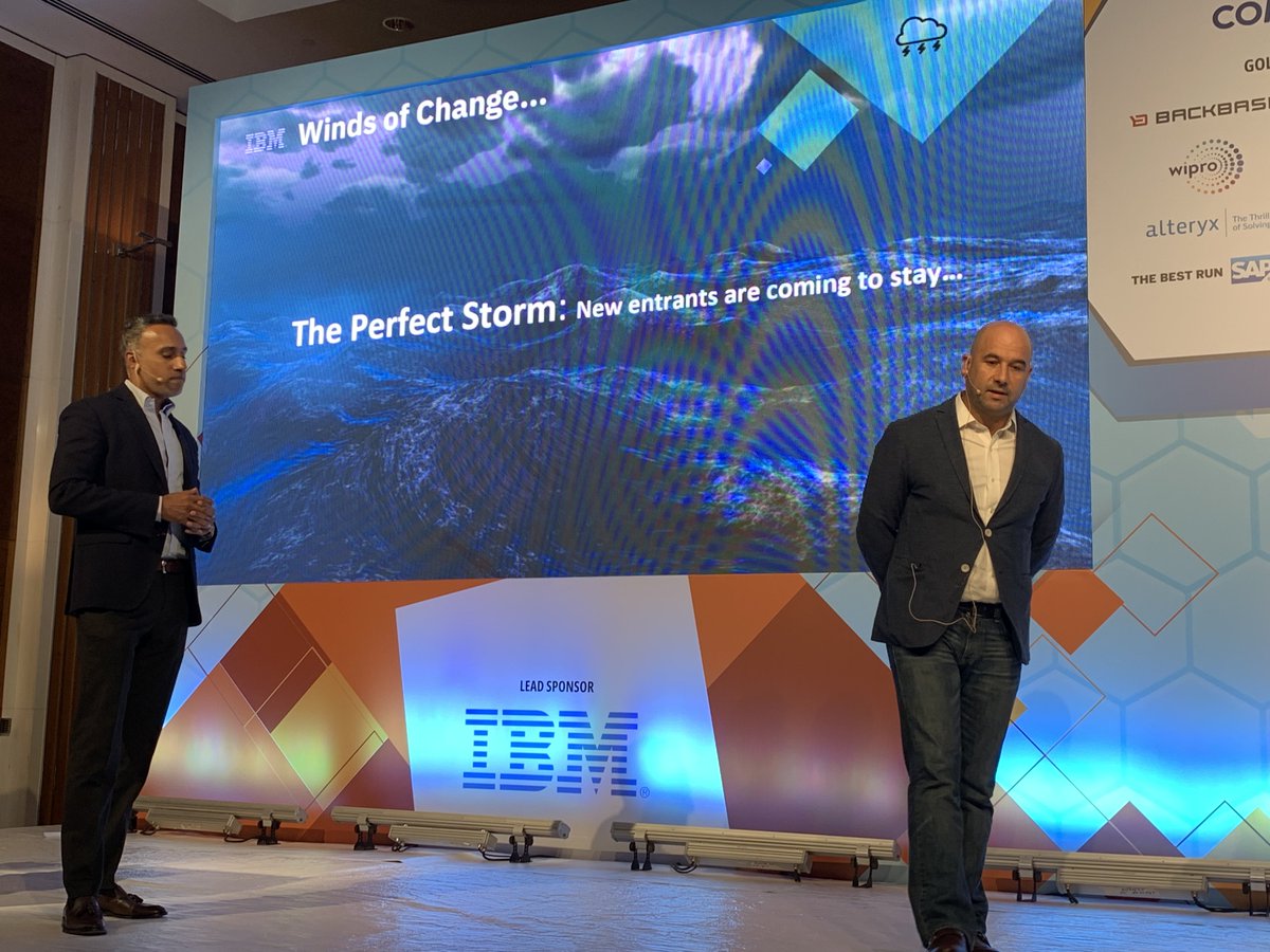 expotradeglobal's tweet photo. Manuel Alonso &amp; Yousef Abdul Qader of @IBMMEA are on the stage together, talking about disruption in regulation for open banking as they explain how to transform digital threats into business opportunities. #digitalbanking #fintech #MEBIS https://t.co/d4rozghdqr