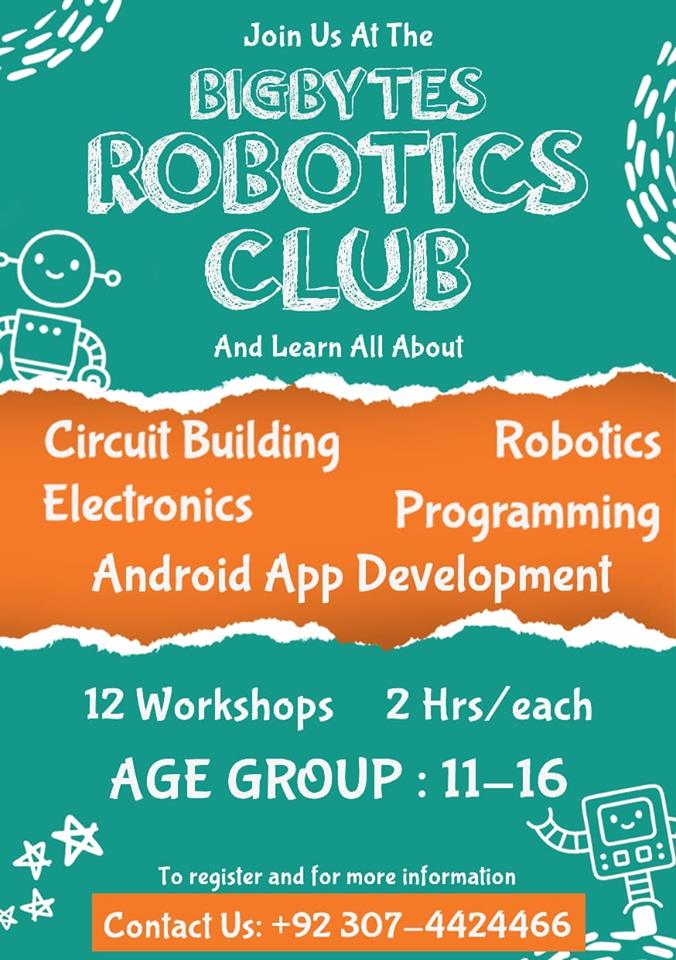 bigbytespk's tweet image. Don&apos;t just take a course, join a community of robotics enthusiasts.

BigBytes Robotics Club is open for registrations: forms.gle/UVytaNAKw8Dm1R…
Call us to find out more: 03074424466