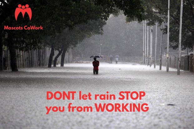 MascotsCowork's tweet photo. Join us for the day with Wifi, AC &amp; Coffee.
Visit Andheri (https://t.co/C7iSmXS0Qg) or Prabhadevi (https://t.co/rMpOeFCgBc) branch.
Don't worry, we got you covered for today.
Google or call us at 18001020398 for directions. #mumbairains
#MumbaiRainsLive #MumbaiRainsLiveUpdates https://t.co/zNuQSoGpR7