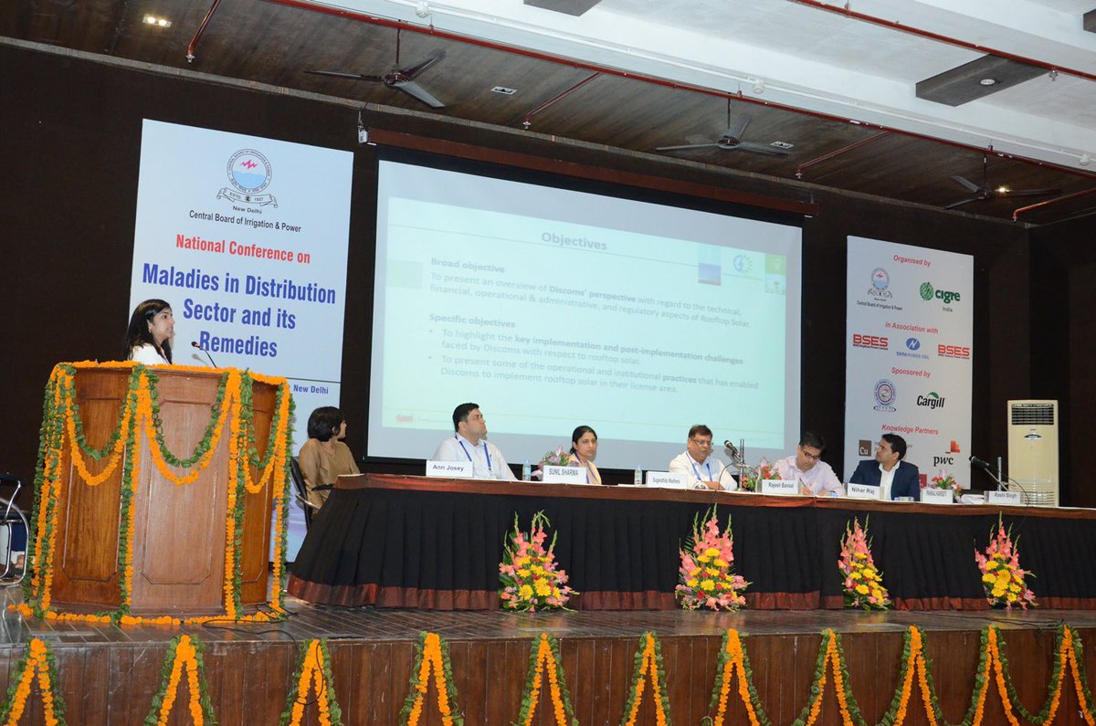 rashisingh29's tweet photo. Presented the study on “Solar Rooftop- Perception of Discoms” under @DUF_India at the National conference on ‘Maladies of Distribution Sector and it’s Remedies’ organized by Central Board of Irrigation and Power (https://t.co/r6nbVpwF9b), representing @teriin and @ShaktiFdn https://t.co/bo4ItVorc6