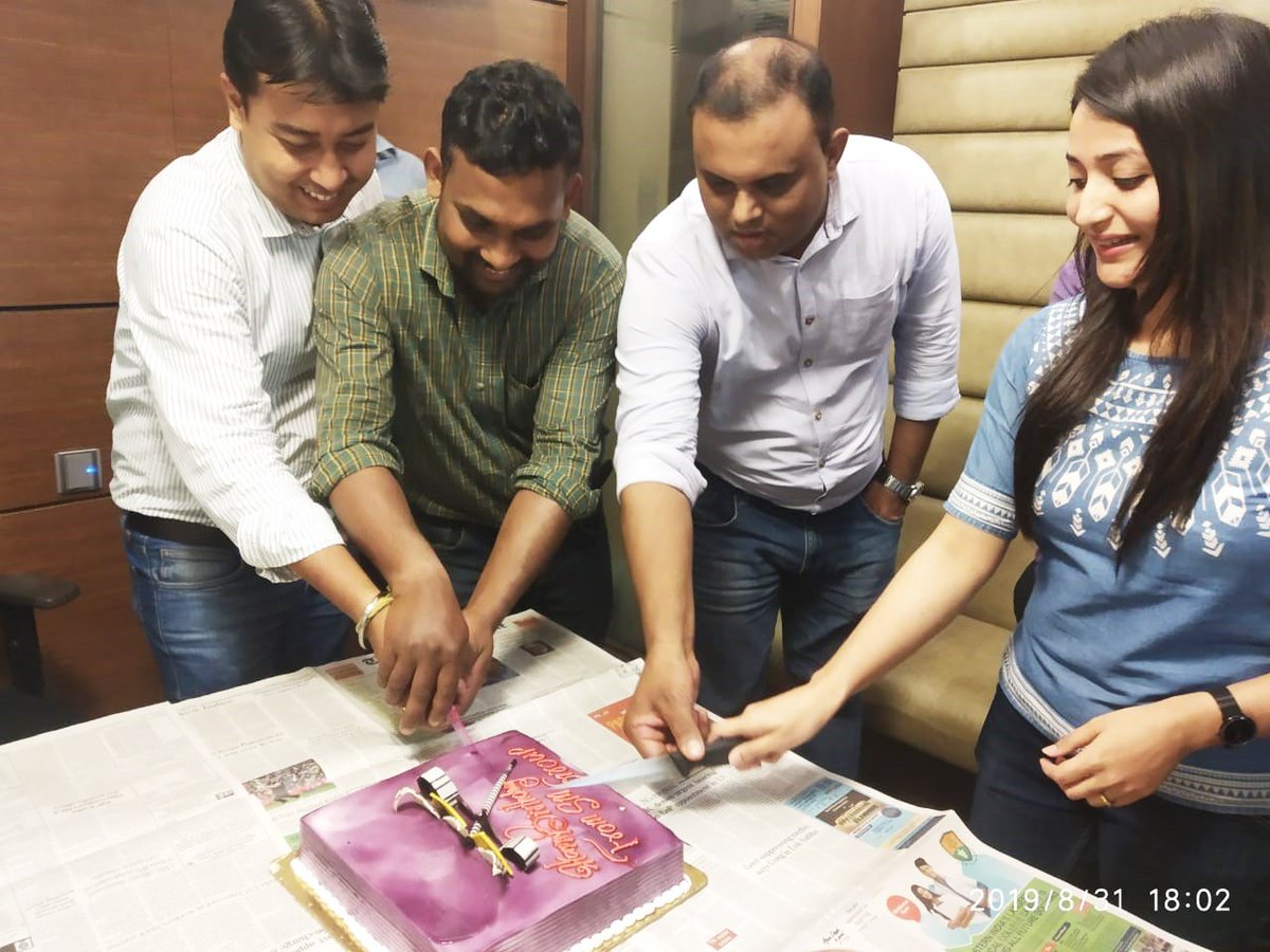 SMSonsHoldings's tweet photo. For us, our #team is special and so are their #birthdays. Our team had a gala time #celebrating birthdays of Kuldip Boruah, Kabindra Nath, Harun Rashid, Neelam Bhagawaty & Monisha Saha recently.
#smgroup #smcorp #infrastructure #buildinglives https://t.co/uFyqfsHBjG