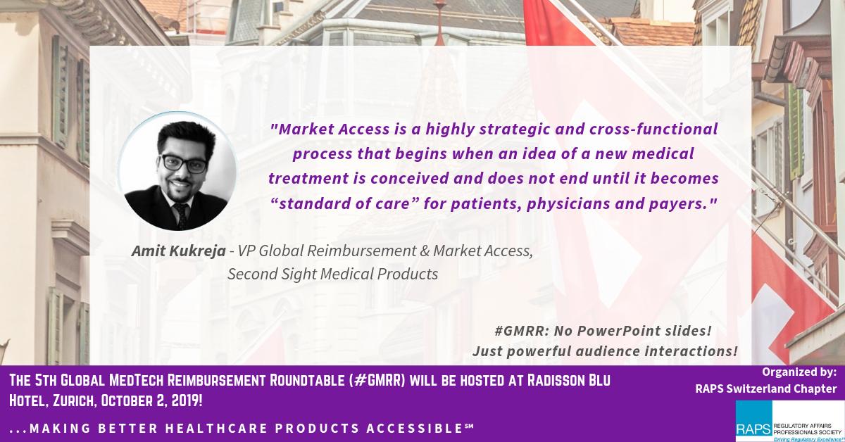 NS_Recruit's tweet photo. Amit Kukreja from @Argus_BionicEye will be joining the #GMRR2019 in #Zurich on October 2nd, 2019. Come hear him speak about all things #hta to #rwe for #medicaltechnologies ! Get your ticket here today: https://t.co/lPF6Y0KYFw #marketaccess #reimbursement #medicaldevices https://t.co/Tw8YwrpXCU