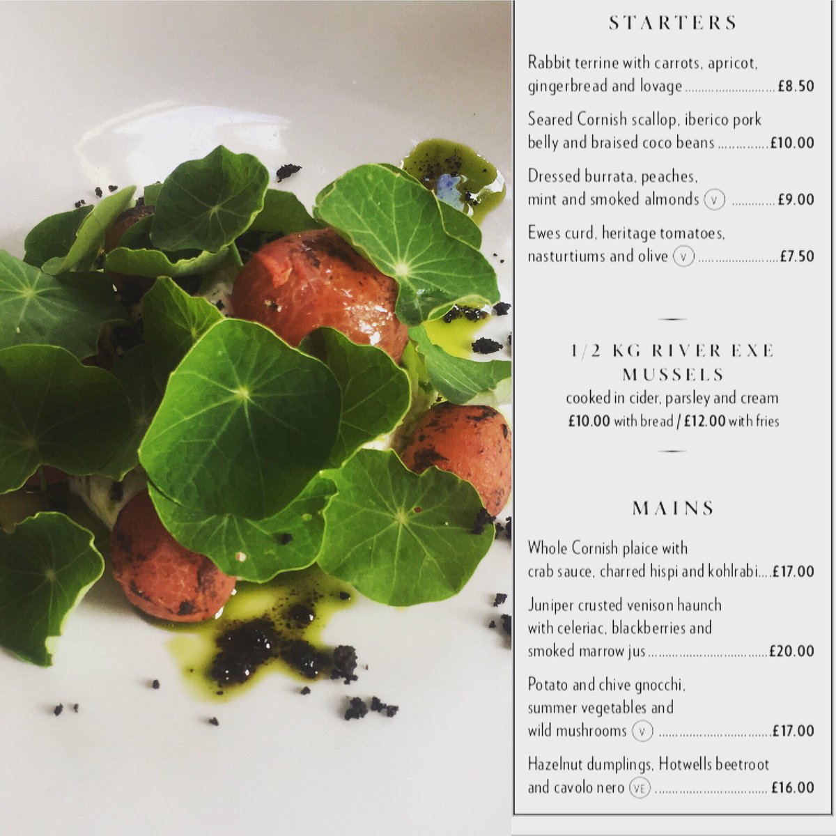 New menu deliciousness from our outstanding Chefs.
This one features local Ewe’s curd and heritage tomatoes along with nasturtiums from our very own greenhouse! #menu #newmenu #seasonalproduce #tasty #forkyeah #chef #amazingchefs #ouichef #cheflove #lovewhatyoudo