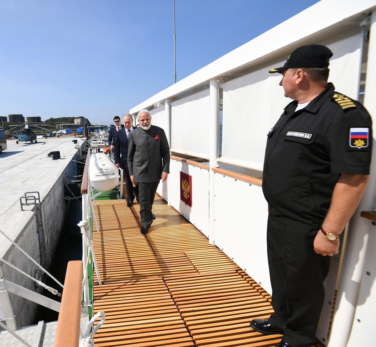 Deeply touched by President Putin’s gracious gesture to accompany me to Zvezda shipyard, which is poised to make a huge contribution to development of Arctic shipping.