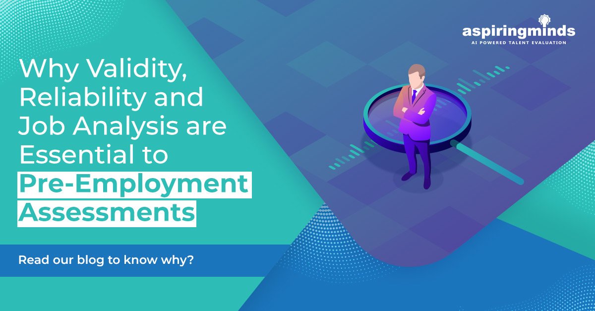 Our Chief I/O Psychologist, <a href="/FredRafilson/">Fred Rafilson</a> explains how to interpret reliability, validity, and job analysis before evaluating any pre-employment test. Read more: bit.ly/2ksm1vJ