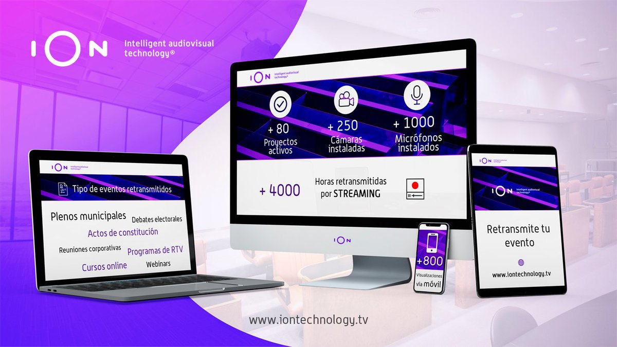technology_ion's tweet photo. 📌¡Arrancamos septiembre con novedades!

➡️ Más de 4000 horas de contenido emitido por #streaming 💻 y más de 800 visualizaciones vía móvil 

➡️ Más de 250 cámaras y 1000 micrófonos inteligentes funcionando en AAPP y Organizaciones. 📹🎙️
 #automaticproduction #egovernment #AAPP https://t.co/03kGxGKA5g