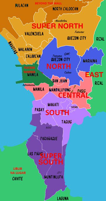 South Metro Manila Map True North: Metro Manila's Official Divisions, According To Experts