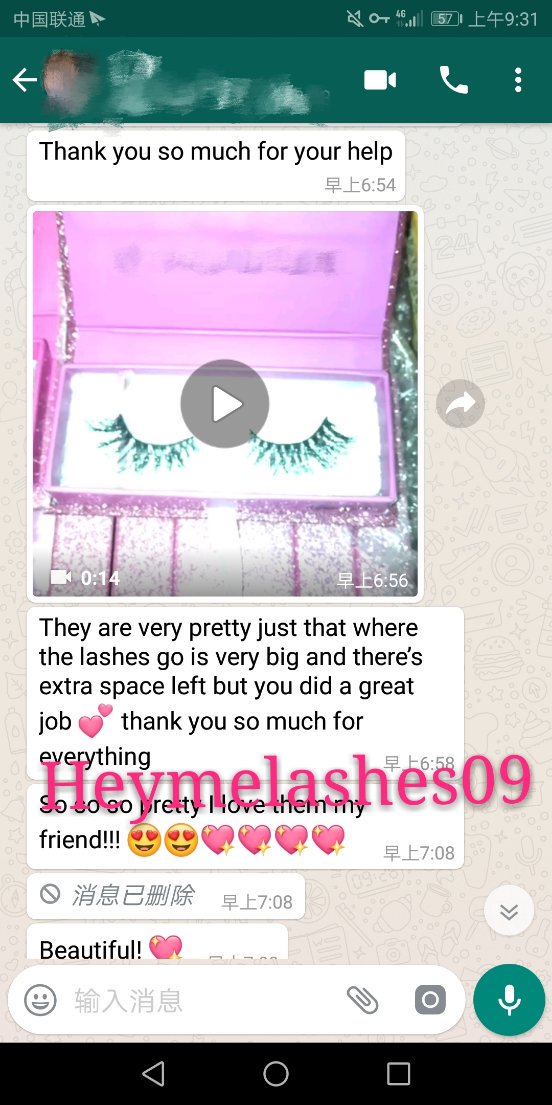 3Dminklashes's tweet image. Our customer feedback, Good quality, welcome order it.

whatsapp:008618660283781
ins:@heymelashes09
email:office@heymelashes.com

#customeyelashpacking 
#customeyelashbox 
#lashboxes 
#customlashbox
#customeyelashpacking 
#customlashpackaging 
#customlashbox 
#eyelashpackaging