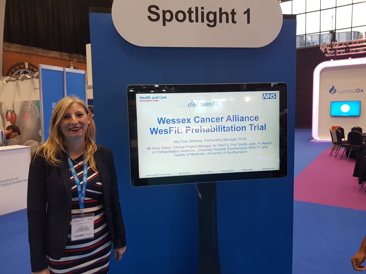 First up is Simon Stevens @NHSEngland closely followed by @WesFit_trial @profsandyjack @franwilliams952 11.45 Spotlight 1 @ExpoNHS #Expo19NHS 
Informing commissioners, clinicians and patients about how #prehab should be integral to NHS care pathways #longtermplan