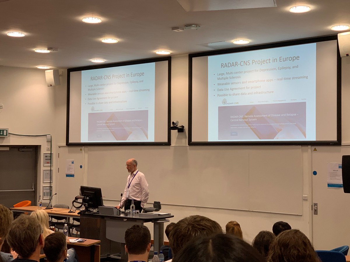 ictals2019's tweet photo. Mark Richardson kicking off day 3 talking about EEG monitoring outside the clinic. https://t.co/9fSiGBR5Nr
