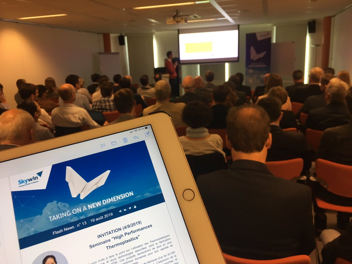« High performances thermoplastics » seminar this morning w/ <a href="/PoleSkywin/">Skywin Wallonie</a> : Wallonia, a great potential to create and produce materials of tomorrow !