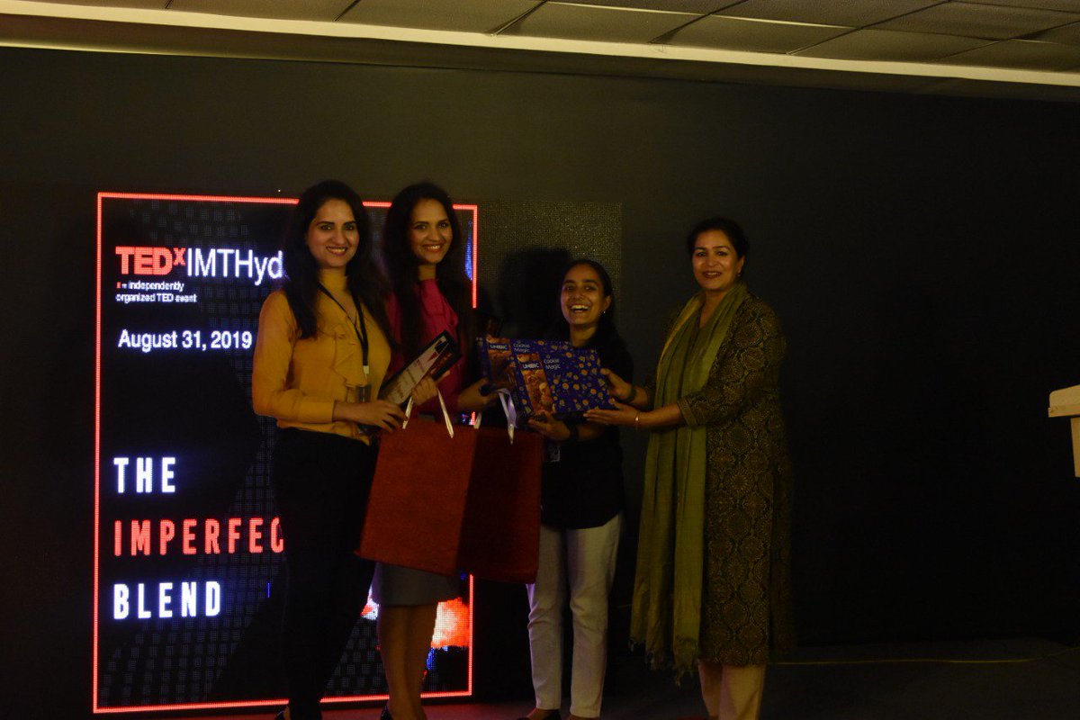 imthyd's tweet photo. #Imthyd organised its third edition of #TEDxIMTHyderabad on 31st August, 2019. Our theme -"The Imperfect Blend," celebrates diverse cultures and people, and views the world as one, urging people to break barriers and move forward.

#TheImperfectBlend #TED #TEDx #TEDtalk #IMT #MBA https://t.co/PKYXzFWfrI