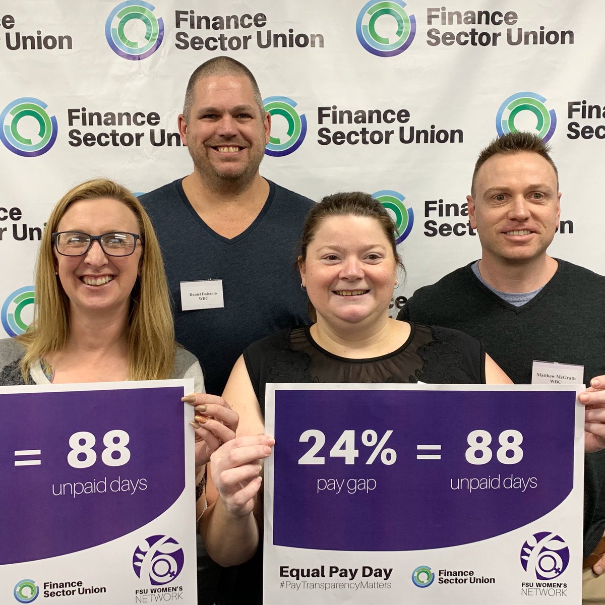FSU_Australia's tweet photo. Our VicTas Westpac LEC know #paytransparencymatters 💪🏽#auspost #ausunions https://t.co/L30LJeyMfU