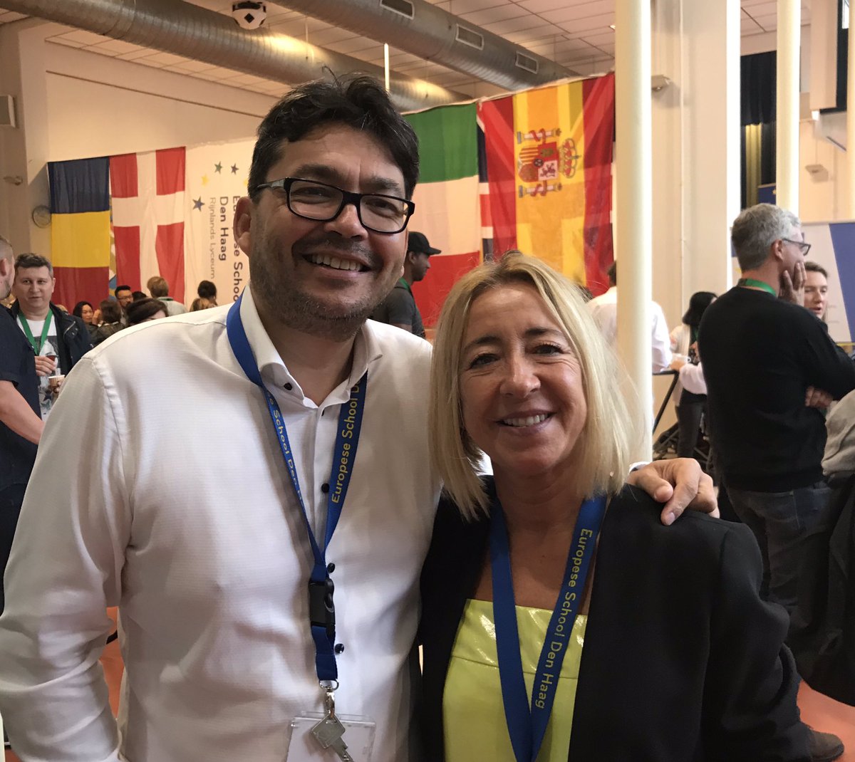 eshthehague's tweet photo. Welcome back to school! Excited children filled our classrooms - and relieved parents could meet and greet in the atrium. #EuropeanCoffee #ESHparents #frESHstart https://t.co/KBNWJRB8Vj