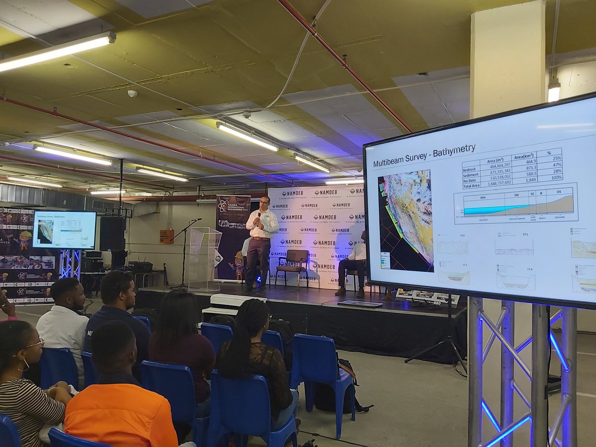 NASEngineers's tweet photo. NAMDEB presenting their projects, latest technologies and innovations in mining at the #EngineeringWeek2019 https://t.co/snqkoS8Mib