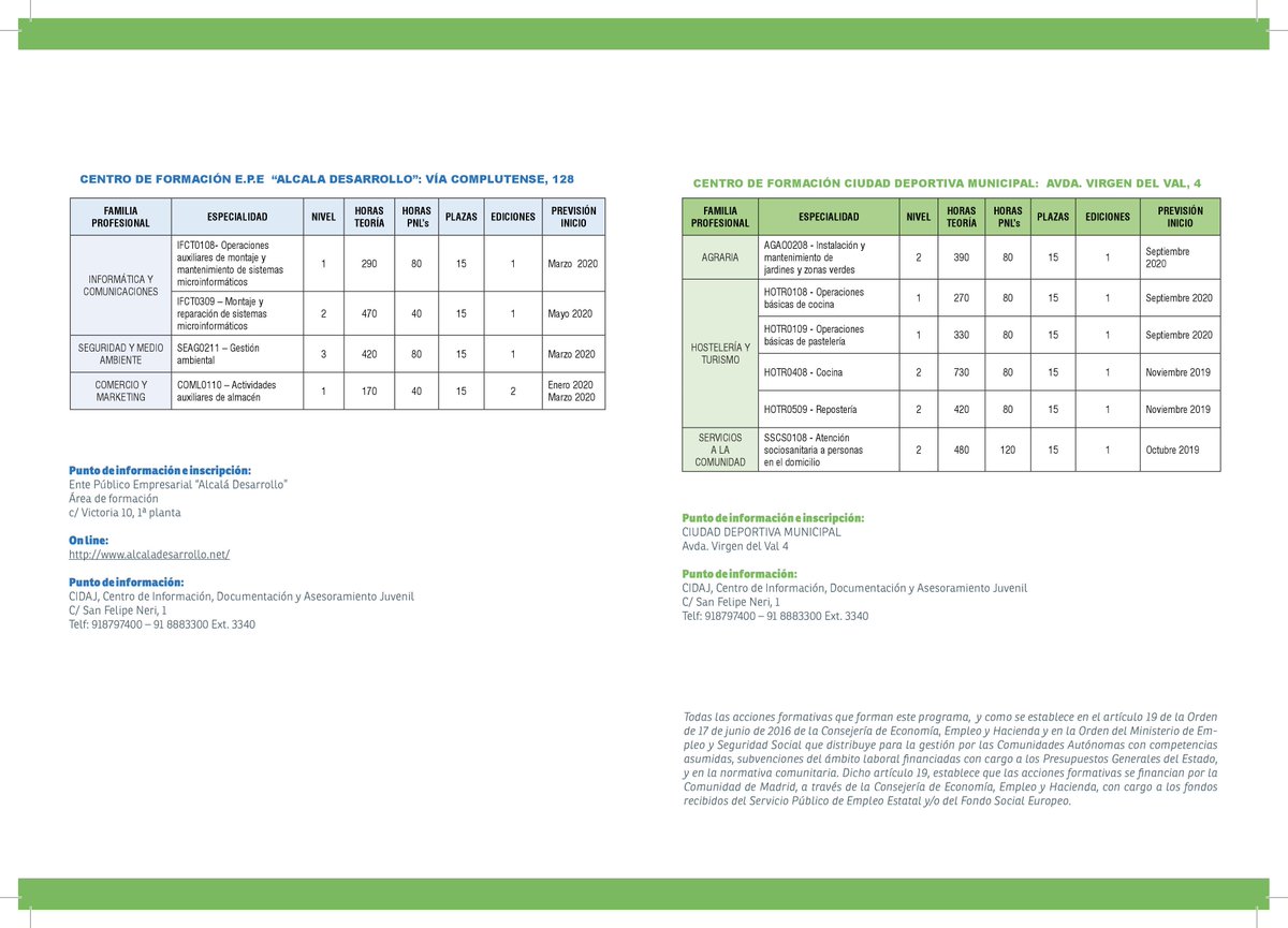 #Formación. Infórmate sobre todos los cursos gestionados por el <a href="/AytoAlcalaH/">Ayuntamiento de Alcalá de Henares</a> e impartidos en los #CentrosdeFormación <a href="/ADesarrollo/">ALCALA DESARROLLO #AlcaláCiudadEmprendedora</a> y @oacdmalcala #GarantíaJuvenil #FormaciónParaElEmpleo  alcaladesarrollo.net/blog/blog-alca…  #CuentaConAlcaláDesarrollo #FPEmpleoEnAdH #FPEAlcaládeHenares