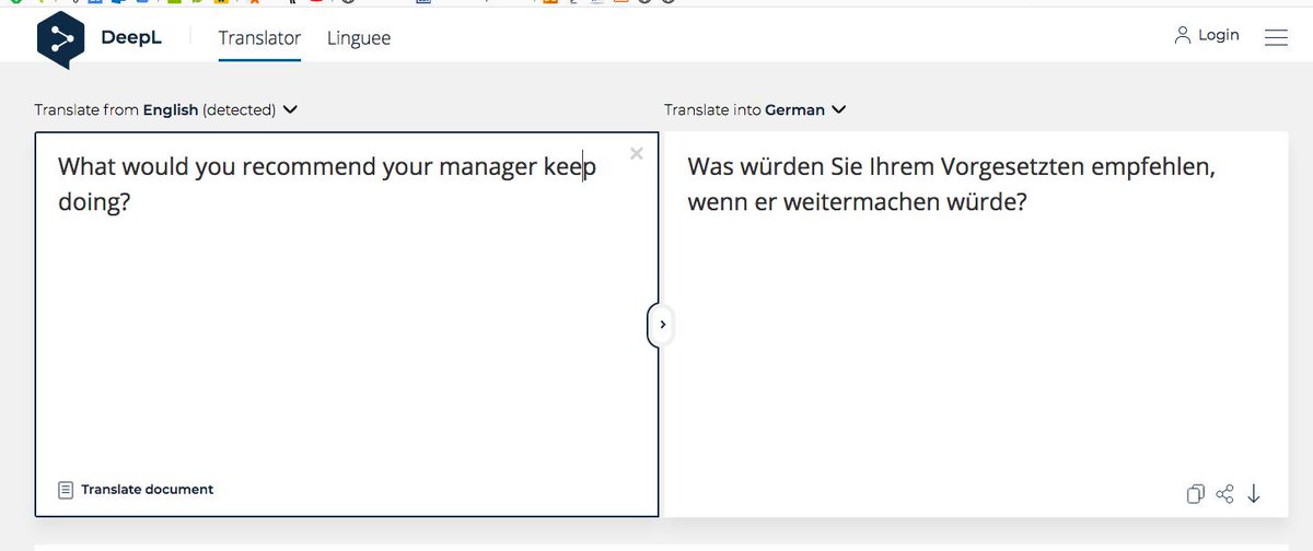 flaimo's tweet photo. @DeepLcom Satzbau stimmt, aber der Inhalt hat jetzt eine ganz andere Bedeutung :-) https://t.co/9PLllkwMhq