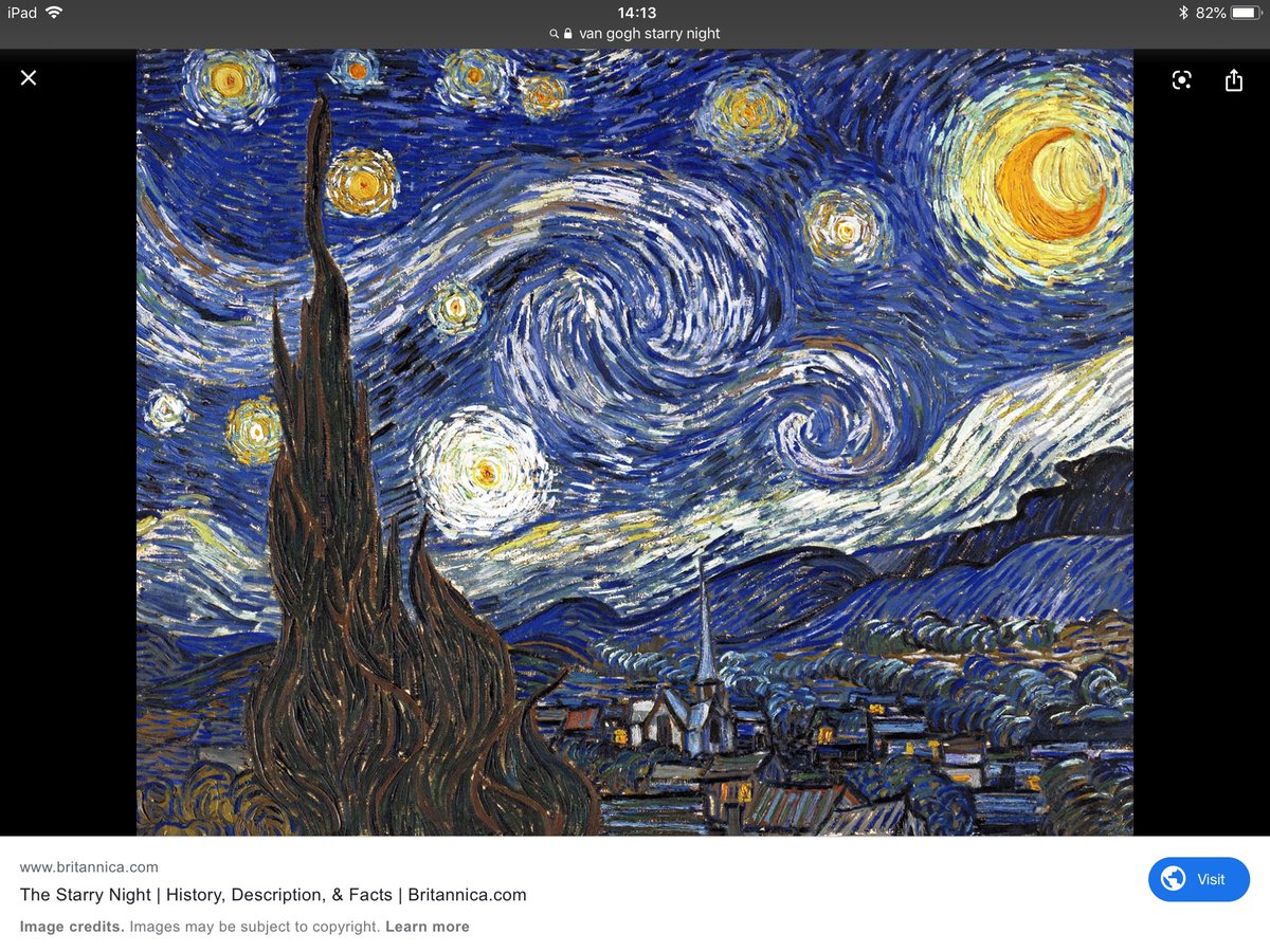StLaurenceCE's tweet photo. In Year 2 they sketched his famous sunflowers; now that they have reached the dizzy heights of Year 5 they are recreating Mr Van Gough’s most famous painting ‘Starry Night’, with impressive results so far ! YEAR 5 #artists #swirls #bumpandjump https://t.co/EWWoWsMoHG