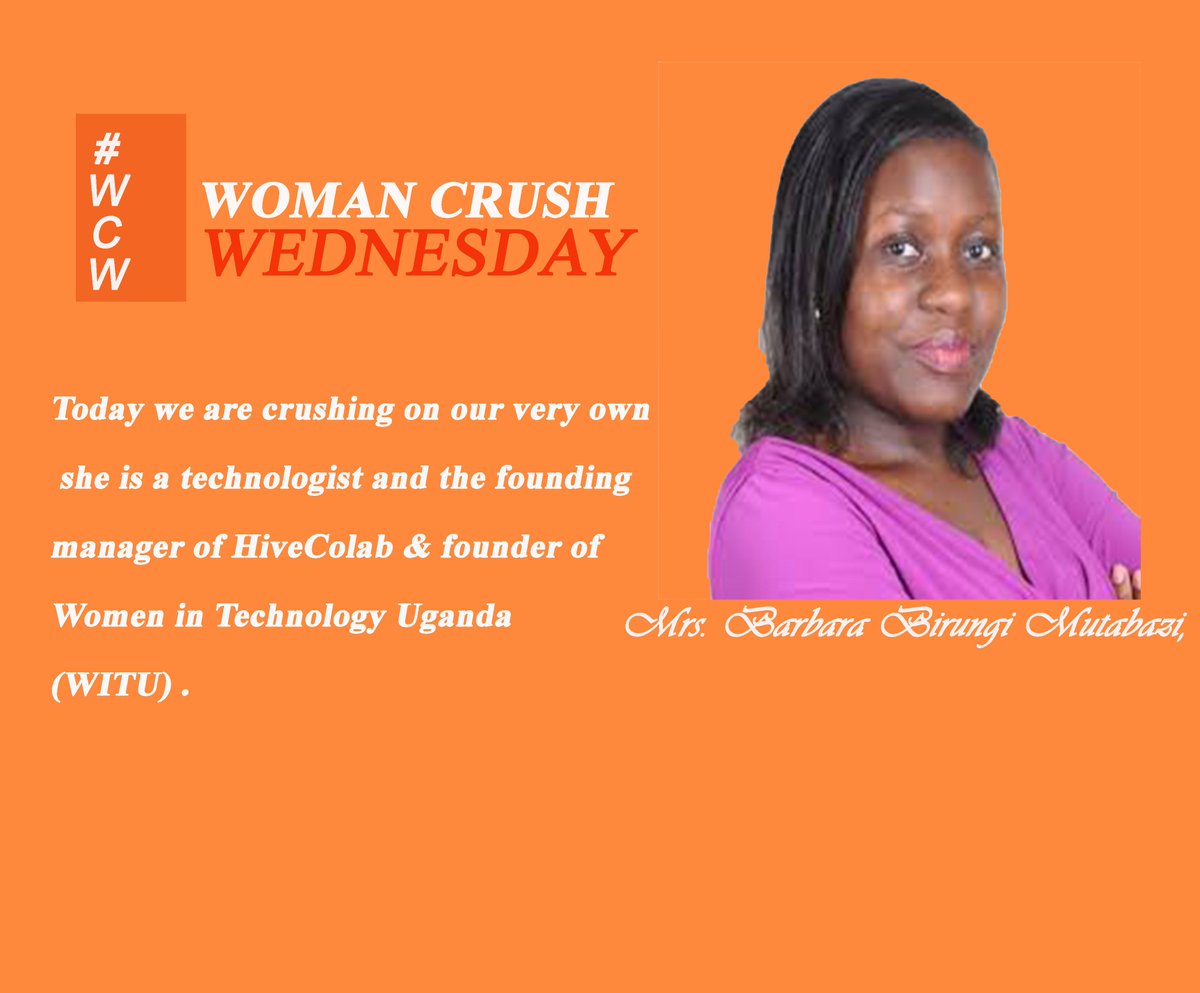HiveColabMbra's tweet image. Today we are crushing on our very own Mrs. Barbara Birungi Mutabazi, she is a technologist and the founding manager of HiveColab and Women in Technology Uganda (WITU) in Kampala, Uganda. 
#hivecolab
#hivecolabmbarara
#Techinnovations
#startup
#womenintech
#WCW