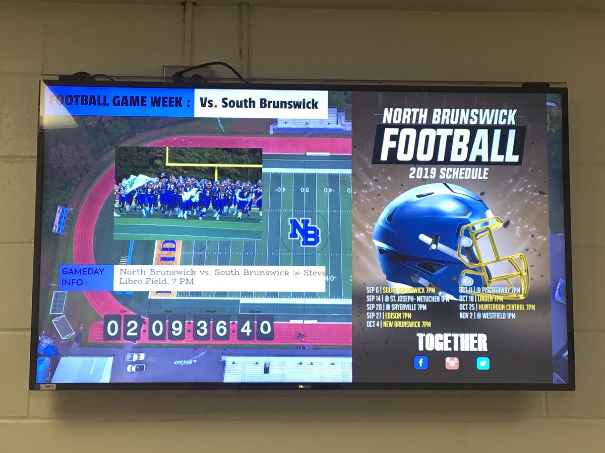Thanks to our NBTHS athletic interns who spent time creating some of our digital signage and record boards!!