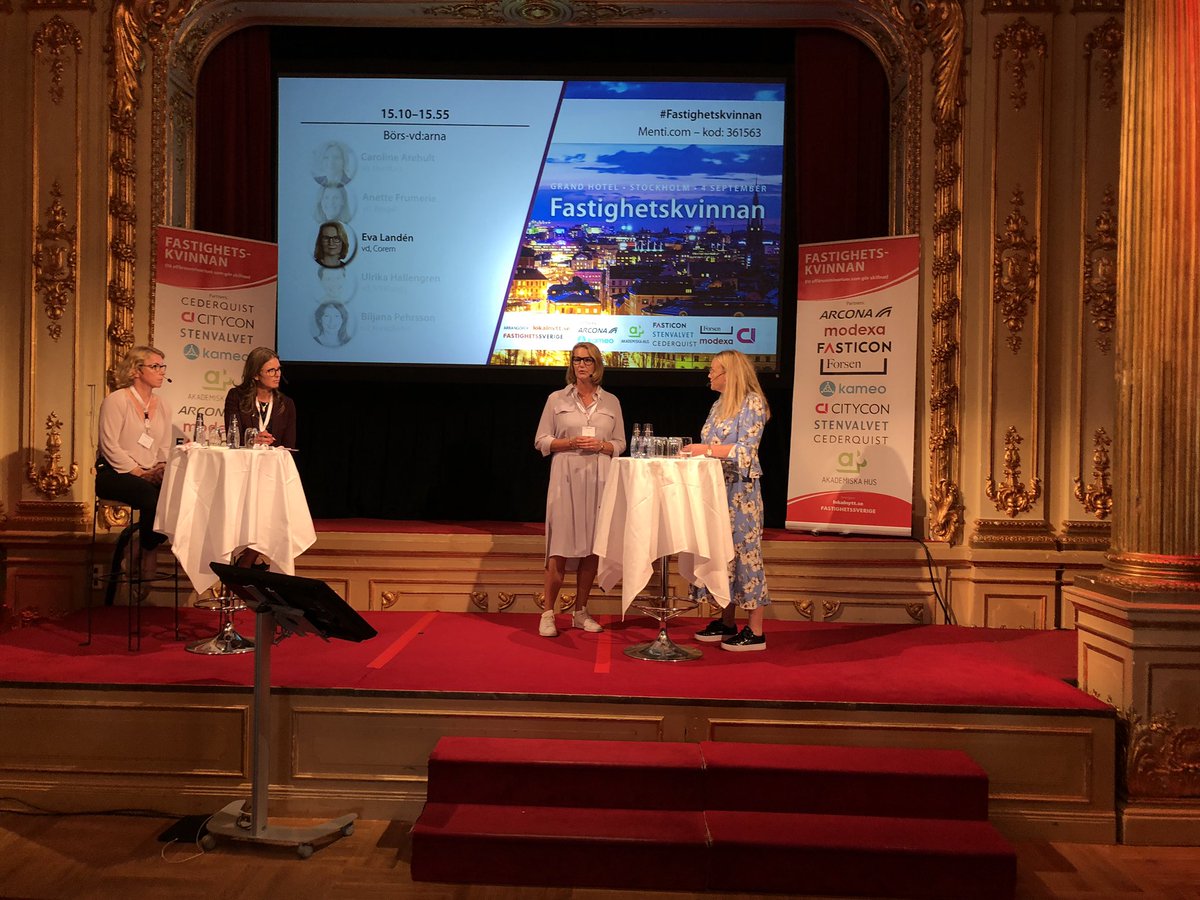 FSVE's tweet photo. Eva Landén, vd för Corem, berättar om storförsäljningen till Blackstone, orterna man lämnat och den heta logistikmarknaden. #Fastighetskvinnan https://t.co/tUeOSMd6jG