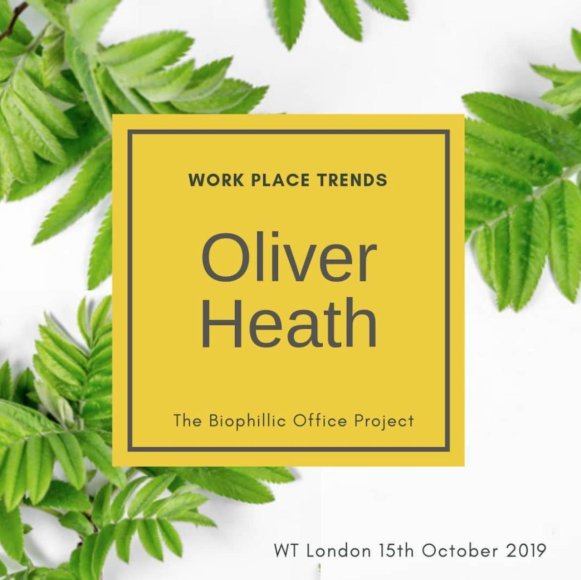workagileuk's tweet photo. Great to hear that @Oliver_Heath will join @Ed_Suttie @BRE_Group at the @workplacetrends London Conference, presenting the results of #TheBiophilicOffice Project - Putting People First #wtrends19
We'll be there, will you? https://t.co/QlsWBs4XOE