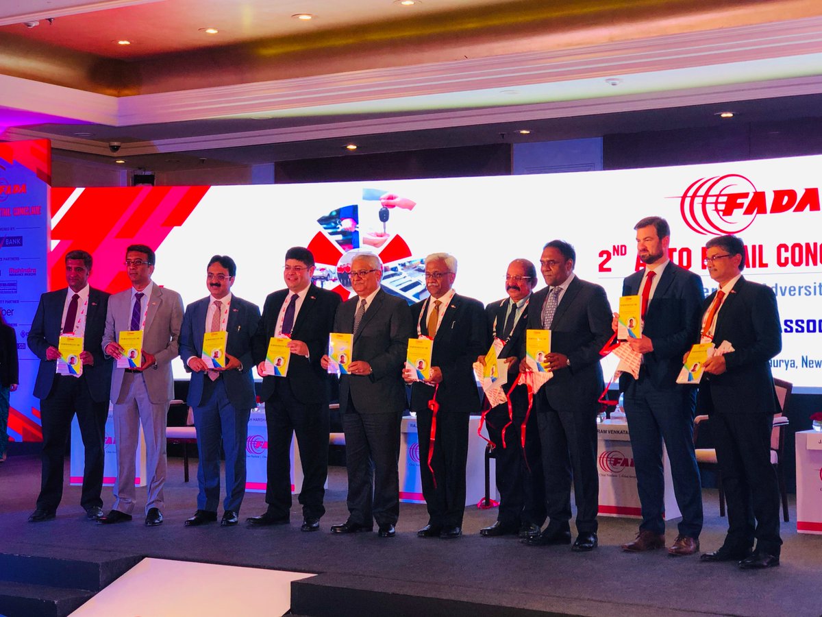 SkillsASDC's tweet photo. Mr. @nikunjsanghi along with the auto industry stalwarts unveiling the new Central Motor Vehicles rules 1989 (CMVR) at the @FADA_India #2ndAutoRetailConclave https://t.co/NpayvbYs6Y
