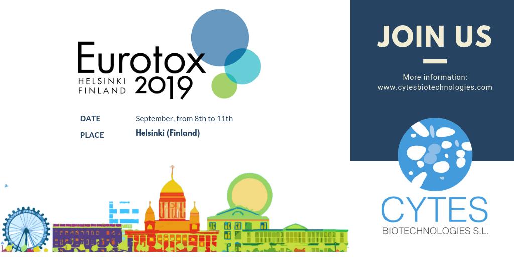 CytesB's tweet image. We are attending #EUROTOX2019 held in Helsinki (Finland), from 8th to 11th September. Meet us in our poster presentation (P06-101) or contact us to schedule a meeting!
More info: bit.ly/2lD7zB2 @EUROTOX_ #InVitroTesting