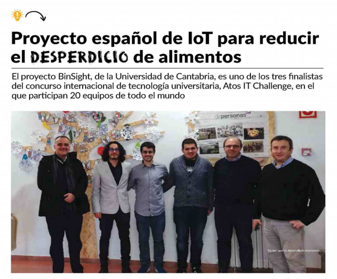 Proyecto español de #loT para reducir el DESPERDICIO de alimentos - via @RevistaAlimenta @unica...