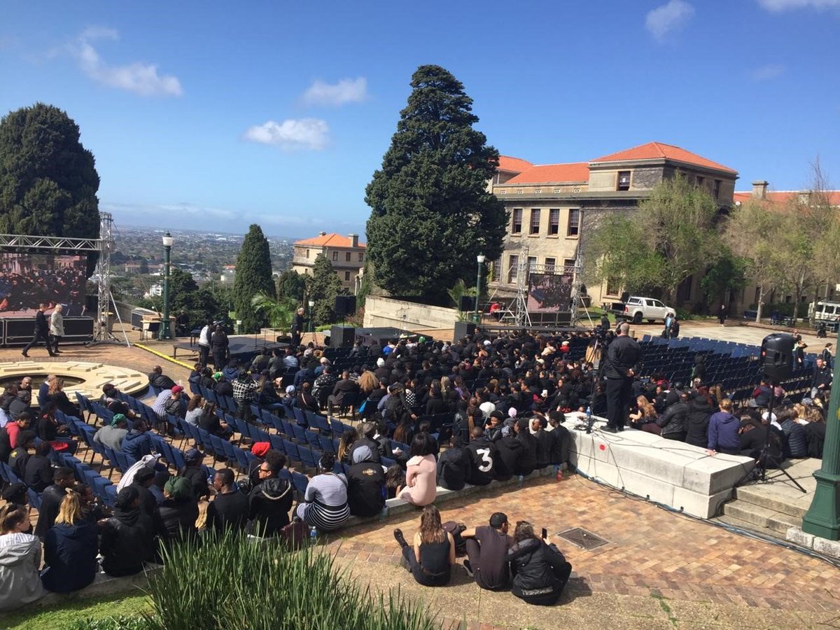 UCT_news's tweet image. #RememberingNene The memorial service for UCT student, Uyinene Mrwetyana, will take place on the steps in front of UCT Sarah Baartman Hall today from 12:00 to 14:00.