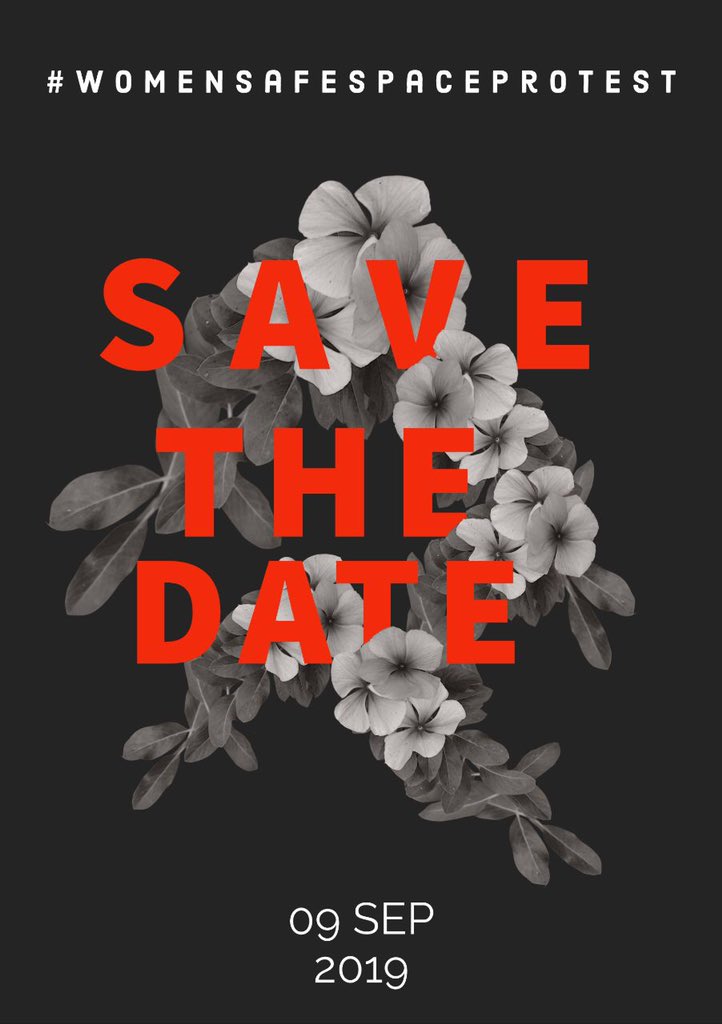 SEBS_Council's tweet photo. There will be a peaceful protest on 9 September 2019 from 07:30 at Wits great hall piazza until women’s voice are heard.
#WSSProtest #Womensafespaceprotest #SAShutdown #shutdownsouthafrica #Hatfield #AmINext #UyineneMrwetyana #RIPUyinene https://t.co/tlv2GDx9Ka
