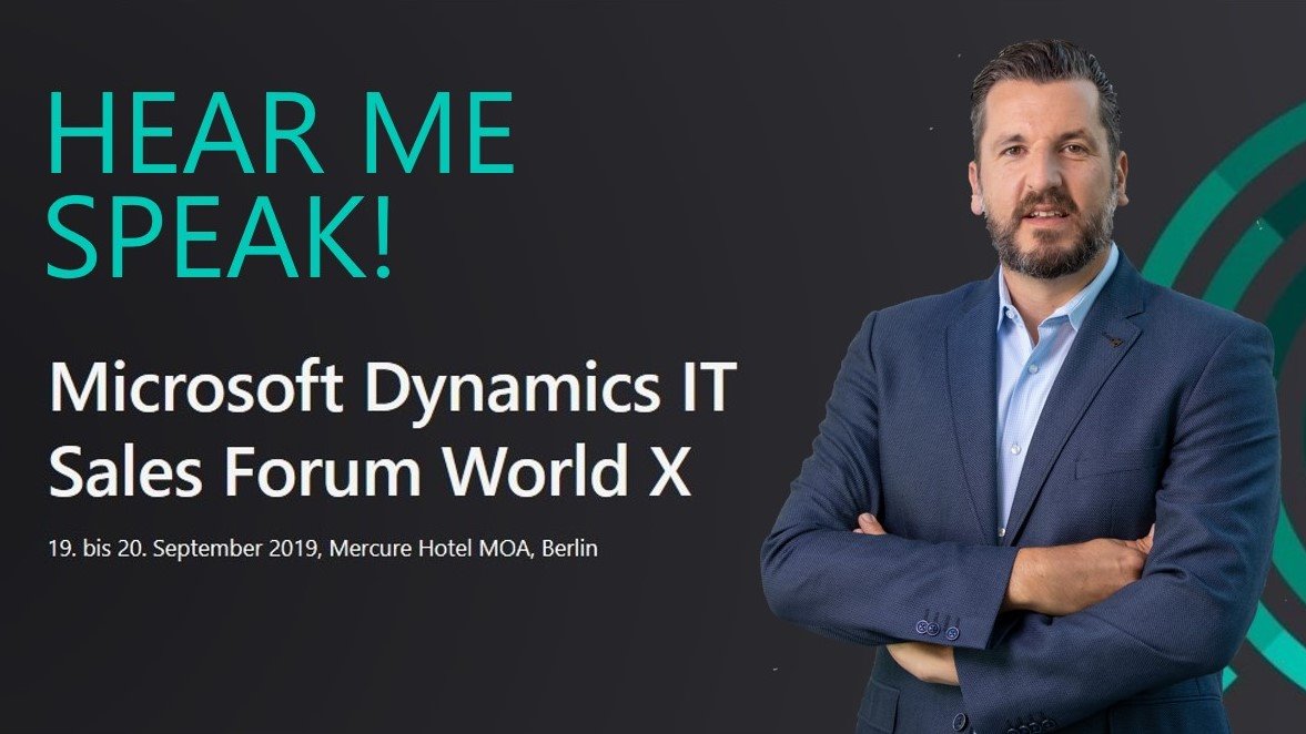 Donnerstag in 2 Wochen (19.9.) wird ein schöner Tag: Keynote beim wichtigsten Dynamics Vertriebs-Event UND das Mitten in BERLIN:-)

Jetzt anmelden: microsoft.com/de-de/aktionen…
 #mspartnerde #MSDyn365 #Microsoft #Berlin #Keynote