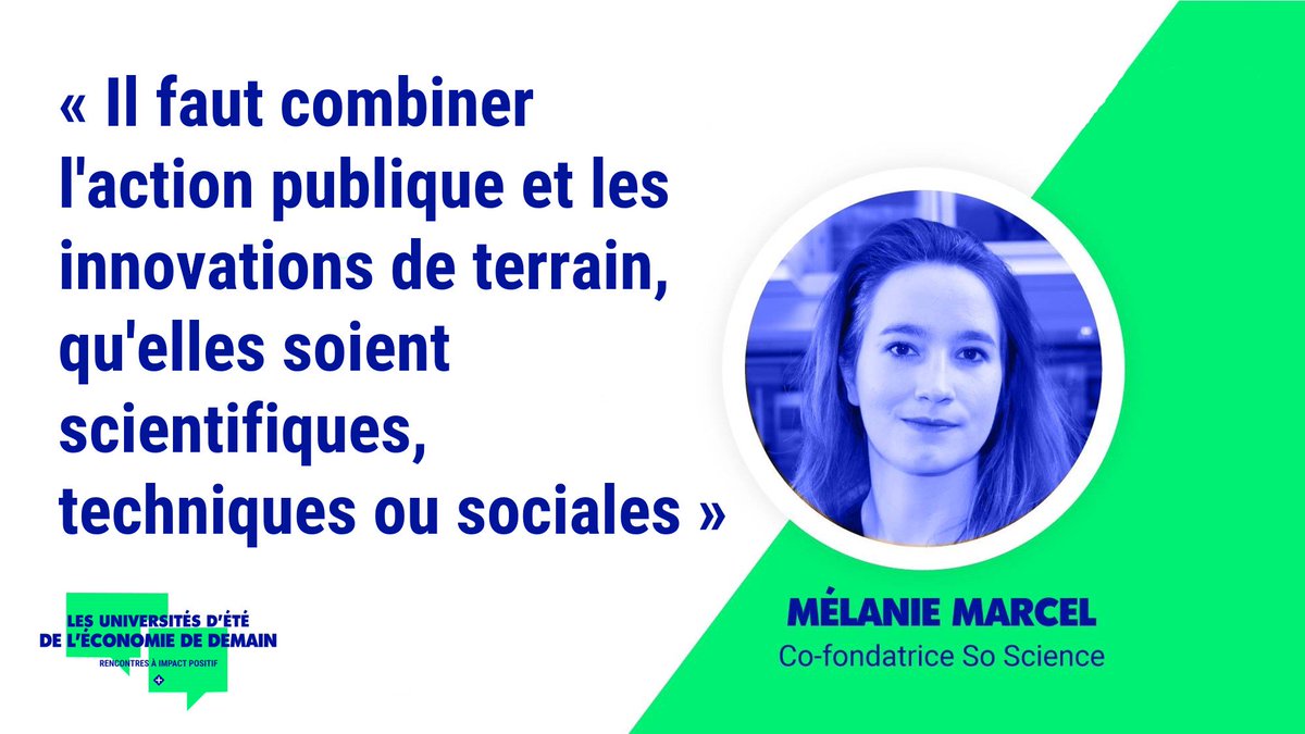 SoScienceTweet's tweet photo. L'#innovation doit être pensée de façon systémique pour plus d'impact ! @Melanie_Marcel aux #UEDD2019 #Science4Good #SocEnt https://t.co/6jGi1KUKWn