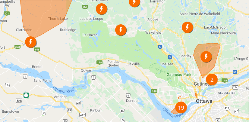 Cbc Ottawa On Twitter Hydroquebec Now Has About 14 500 Customers Without Power In Western Quebec Progress In Gatineau But A Newer Outage North Of Shawville Https T Co Zdr1gsggo0