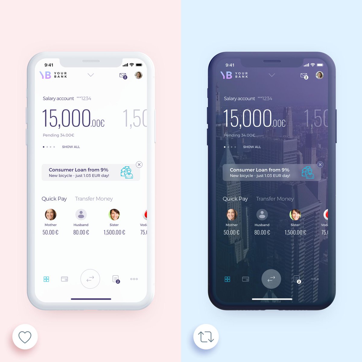 Design challenge: would you choose a flat or photo-based design for the new app of your #financial service? Vote with a like or retweet!

📷Client: <a href="/CR2banking/">CR2</a> 
🚀Research, engineering, architecture and design by UXDA

#uxdesign #designthinking #fintech #banking #finance #design