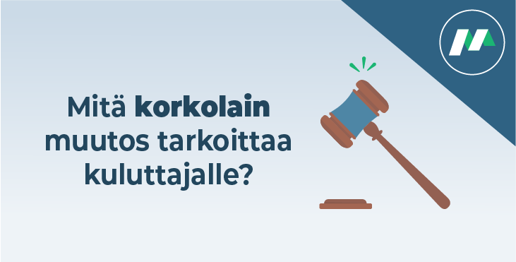 Taloutenifi's tweet photo. Kolme päivää sitten astui voimaan uusi korkokatto lainoille, mutta mitä se käytännössä tarkoittaa kuluttajalle? Tsekkaa tekemämme blogiposti aiheesta, löydät myös vinkkejä siihen mitä pitää jatkossa mielessä lainaa hakiessa! 🧾⚖️ https://t.co/7dSqy1OeDI #korkokatto https://t.co/iO9IAJfdTc
