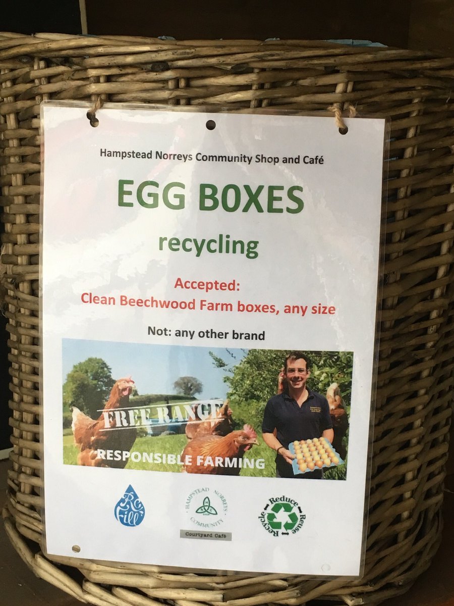 Zero Waste Week - A reminder that we are always grateful for your egg boxes & egg trays as we re-use them on our markets. We love the Egg Box Recycling Basket @hampsteadncs #HampsteadNorreys #Recycling #Sustainability #Recycle #HelpSaveThePlanet #ReducePackaging #ZeroWasteWeek