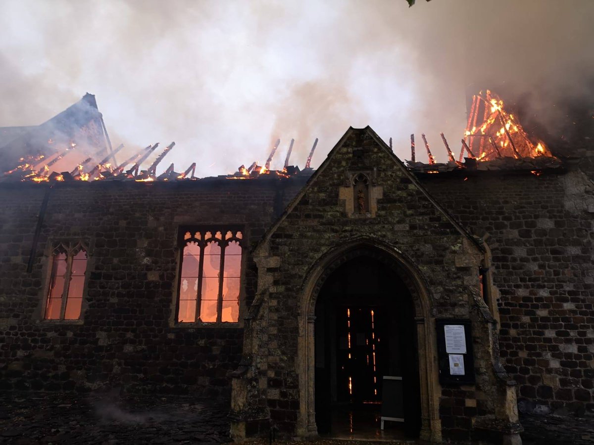 TheCCT's tweet image. Horrific #fire at St Mary's, #Wimbotsham this AM. Thankfully no one hurt but devastating to see this at a #Historic #Church following #NotreDame. Our thoughts are with the community affected by this #fire &amp;amp; we will offer support to the church if asked @DioceseofEly @Norfolkfire