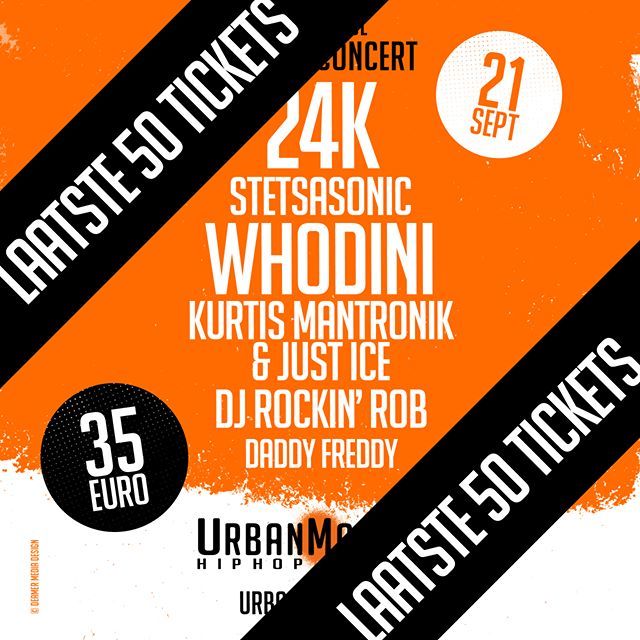⚠ NOG MAAR 50 TICKETS! ⚠
Besluit NU of je samen met UrbanMatterz en jouw Oldschool HipHop Helden geschiedenis wil schrijven tijdens het vetste Oldschool HipHop Concert van 2019 op zaterdag 21 september in De Cacaofabriek Helmond: Stetsasonic, Whodini… ift.tt/2LijkY1