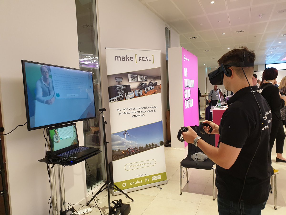 YourLPI's tweet image. .@MakeRealVR are here today with their VR soft skills training - check it out #LEARNINGLIVE